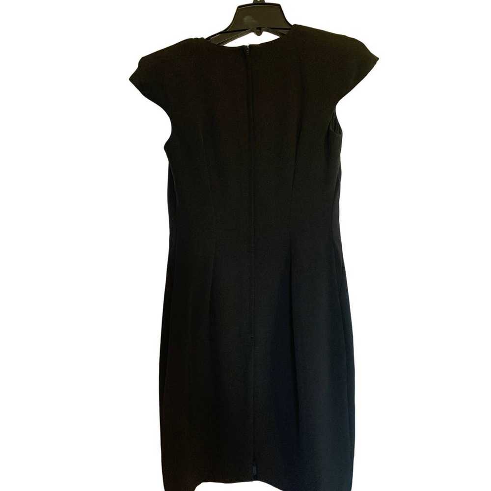 Patricia Rhodes 100% Silk Black Size 6 Cap Sleeve… - image 5