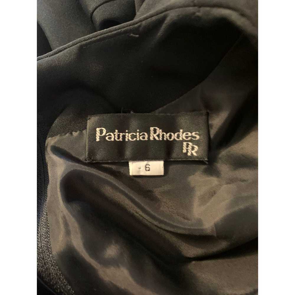 Patricia Rhodes 100% Silk Black Size 6 Cap Sleeve… - image 6