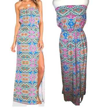 Lovers + Friends Mosaic Dawn Maxi Dress with Slit… - image 1