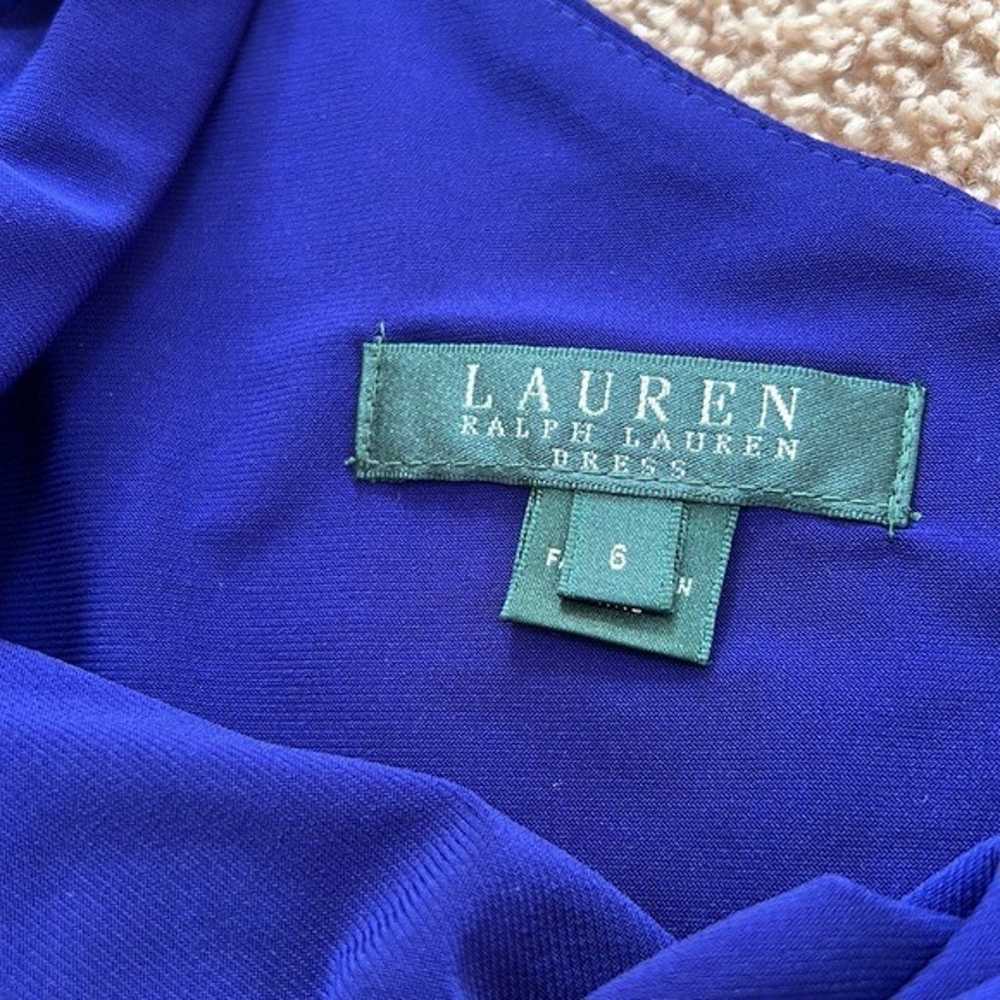 LAUREN Ralph Lauren Size 6 blue twisted front one… - image 4