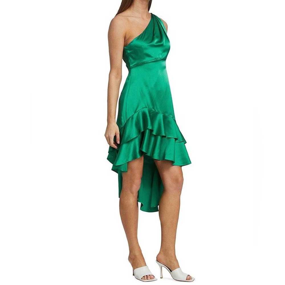 CINQ A SEPT Colina Silk Jade Green One Shoulder M… - image 2