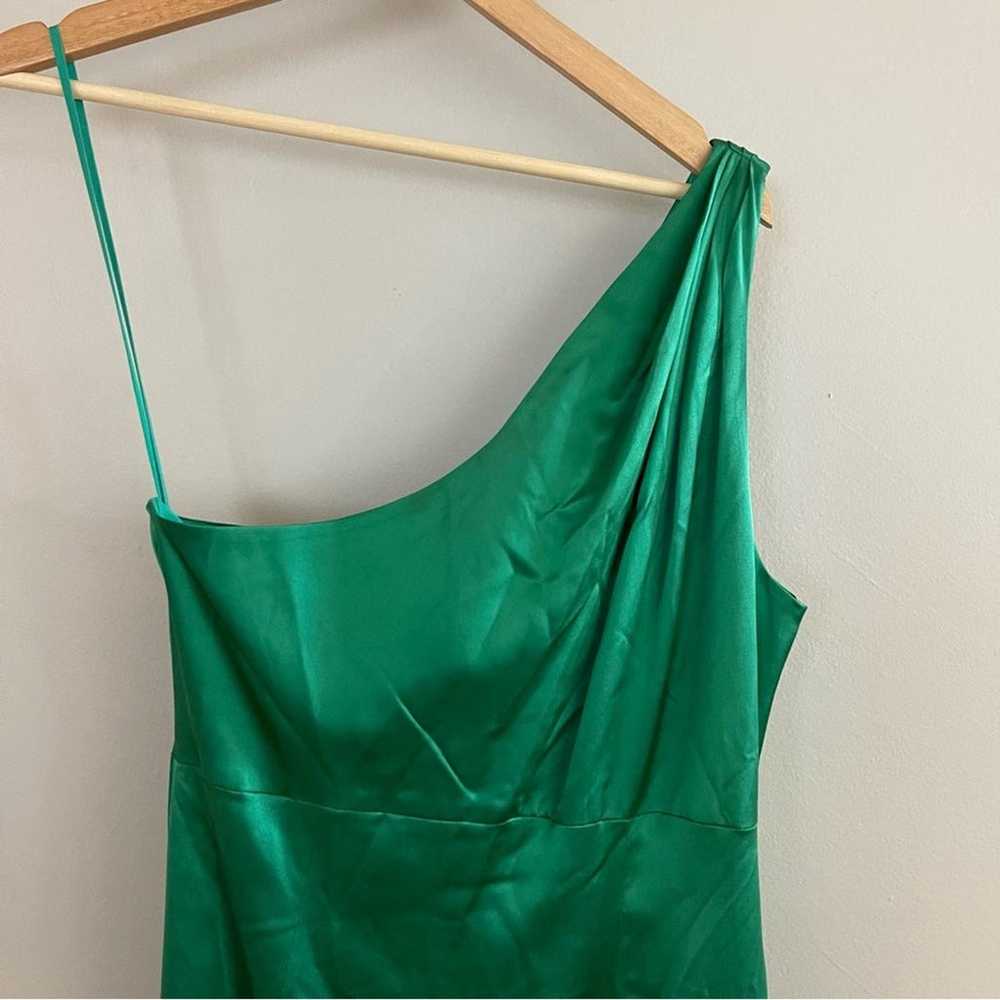 CINQ A SEPT Colina Silk Jade Green One Shoulder M… - image 4