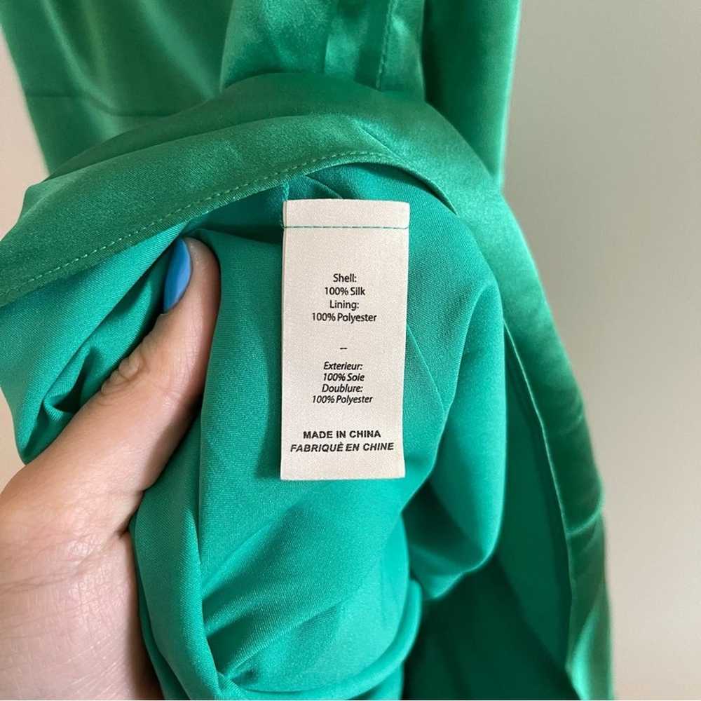 CINQ A SEPT Colina Silk Jade Green One Shoulder M… - image 8