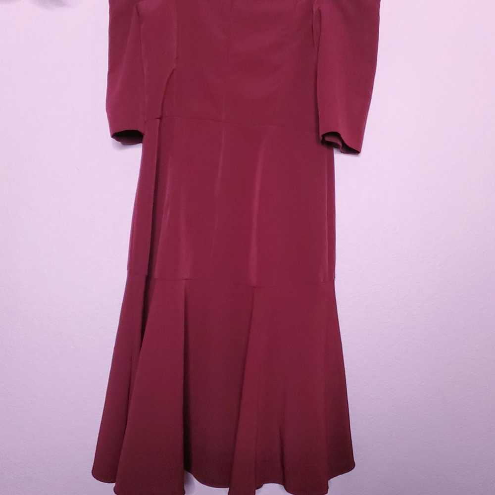 MILLY Nina Off The Shoulder Dress in Bordeaux Win… - image 10