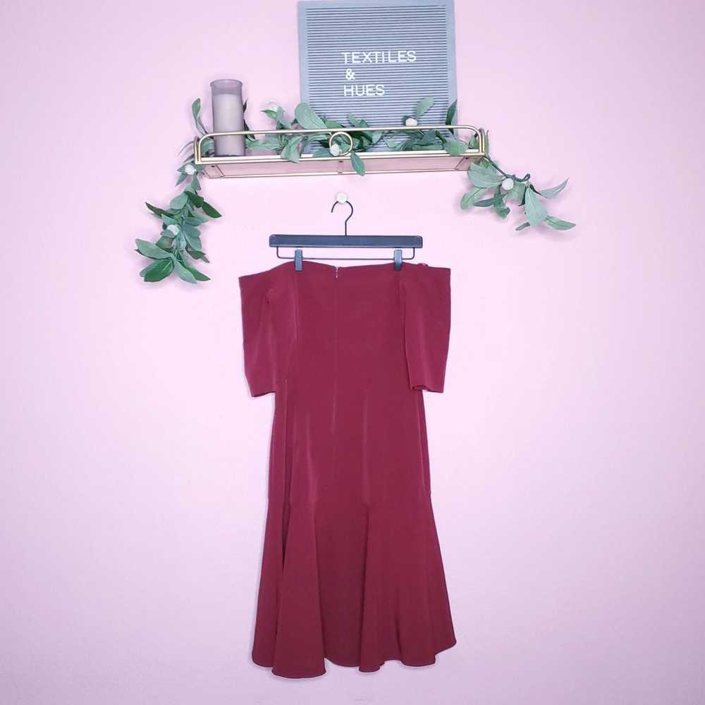 MILLY Nina Off The Shoulder Dress in Bordeaux Win… - image 11