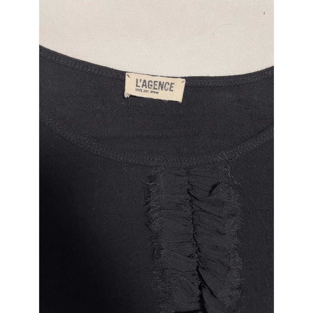 New L'Agence Cotton Wool Black Sleeveless Dress S… - image 11
