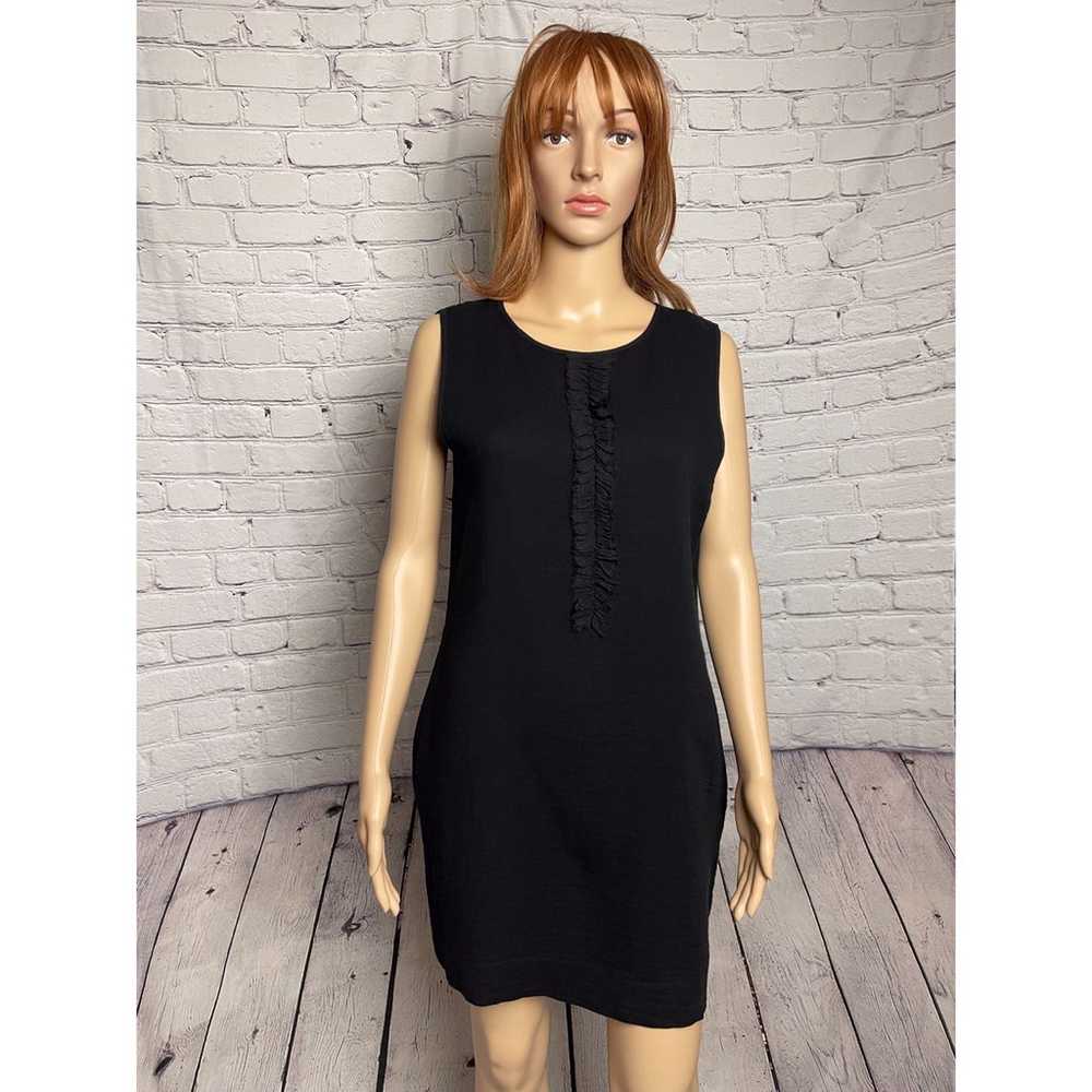 New L'Agence Cotton Wool Black Sleeveless Dress S… - image 1