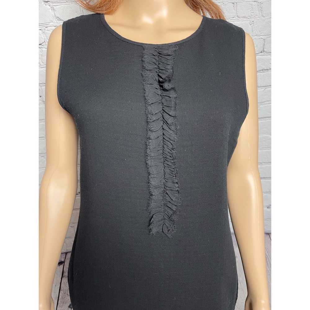 New L'Agence Cotton Wool Black Sleeveless Dress S… - image 4
