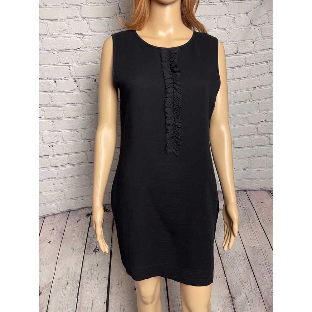 New L'Agence Cotton Wool Black Sleeveless Dress S… - image 5