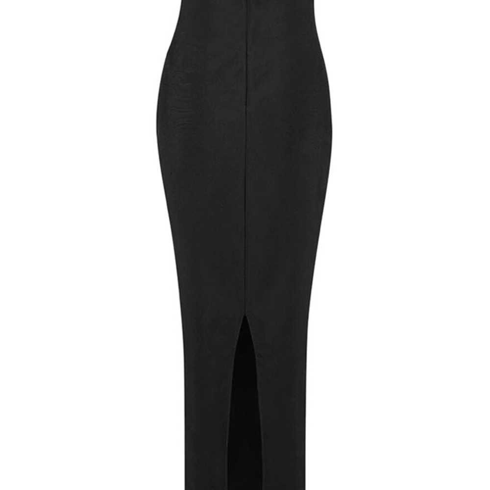 Layla Strapless Bodycon Maxi Bandage Dress in Bla… - image 3