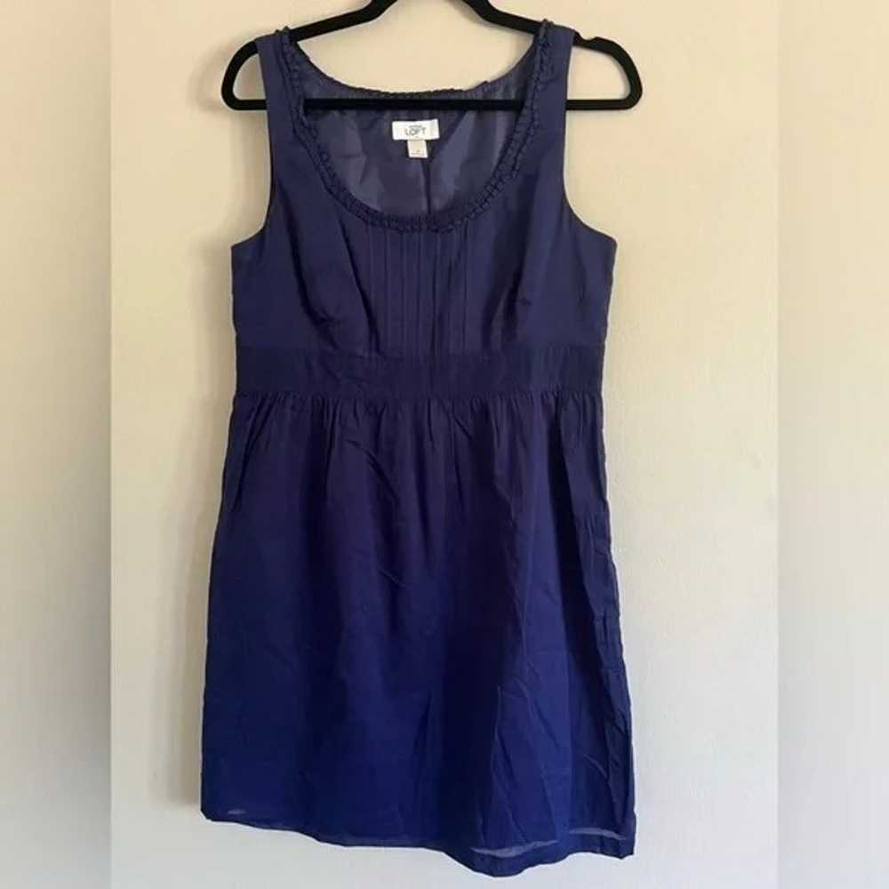 Blue Sleeveless Cotton Dress Size 8 - image 1