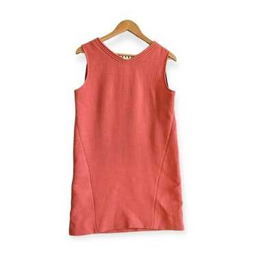 Marni Virgin Wool Salmon Pink Sleeveless Mini Dres
