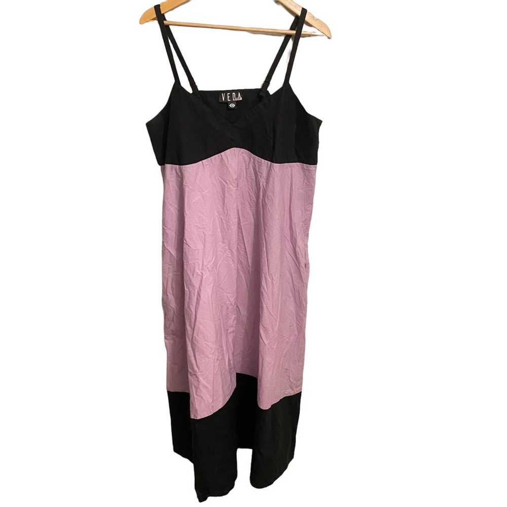 Veda Rio Dress Colorblock Purple/Black Size L - image 4