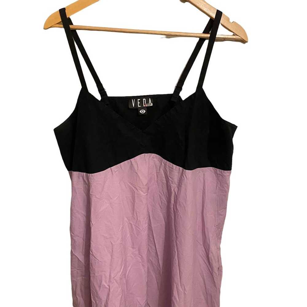 Veda Rio Dress Colorblock Purple/Black Size L - image 6