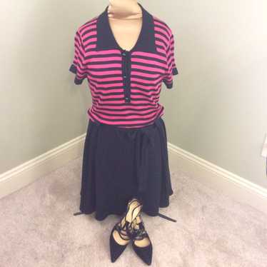Milly Striped Silk Cashmere Knit Dress
