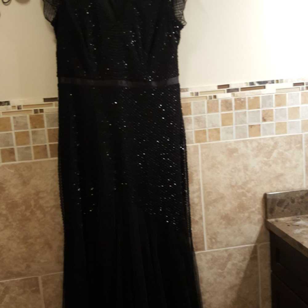 adrianna papell dress black gown 14 - image 3