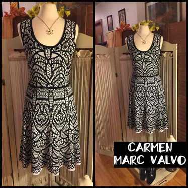 NWOT-XL-CARMEN MARC VALVO B & W DRESS