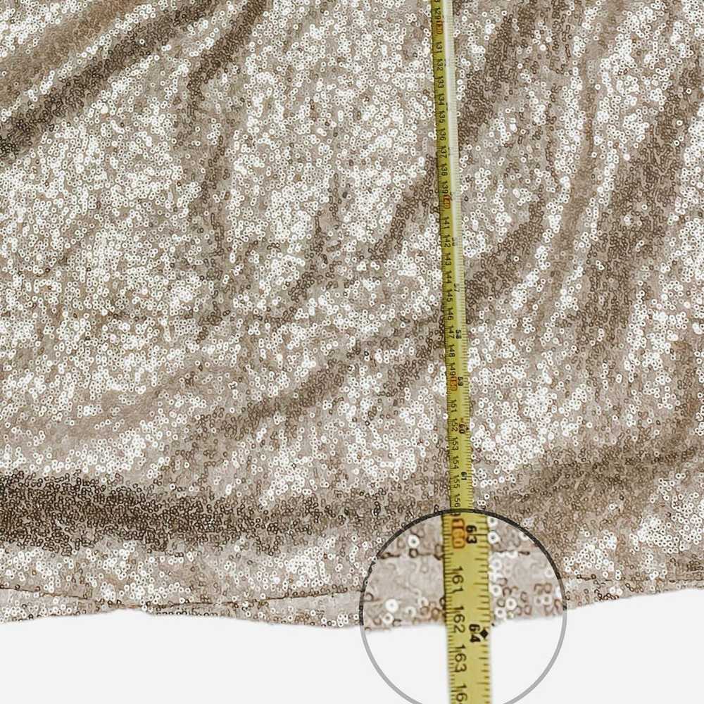 Metallic Gold Sleeveless Ball Gown Dress - image 7