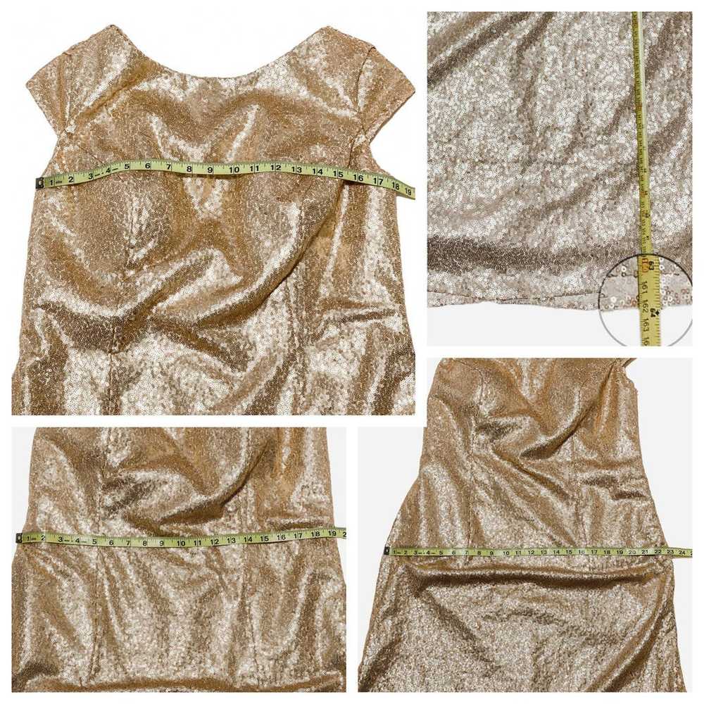 Metallic Gold Sleeveless Ball Gown Dress - image 9