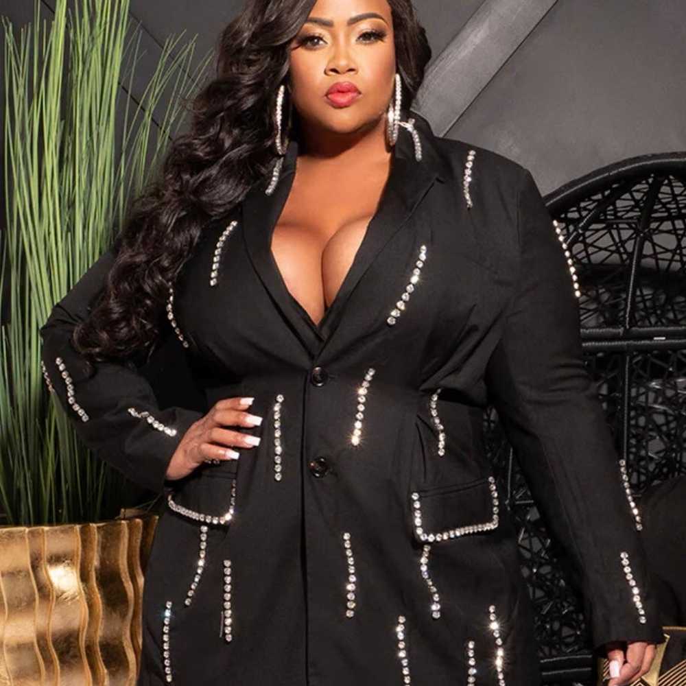 Plus size rhinestone blazer dress 2x - image 3