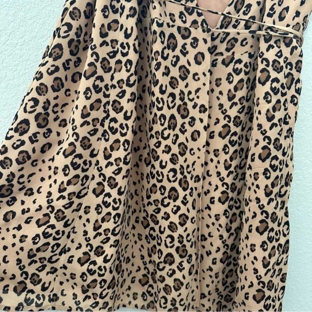 Reformation anchorage wrap leopard print mini dre… - image 4