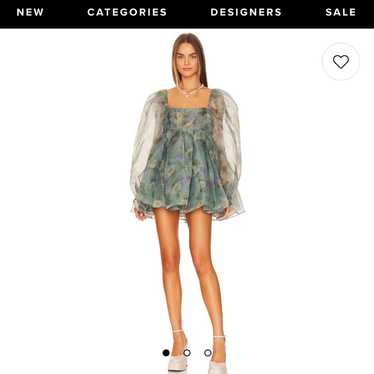 Free people X Selkie the Puff Puffy Pink Floral Mini Babydoll Dress