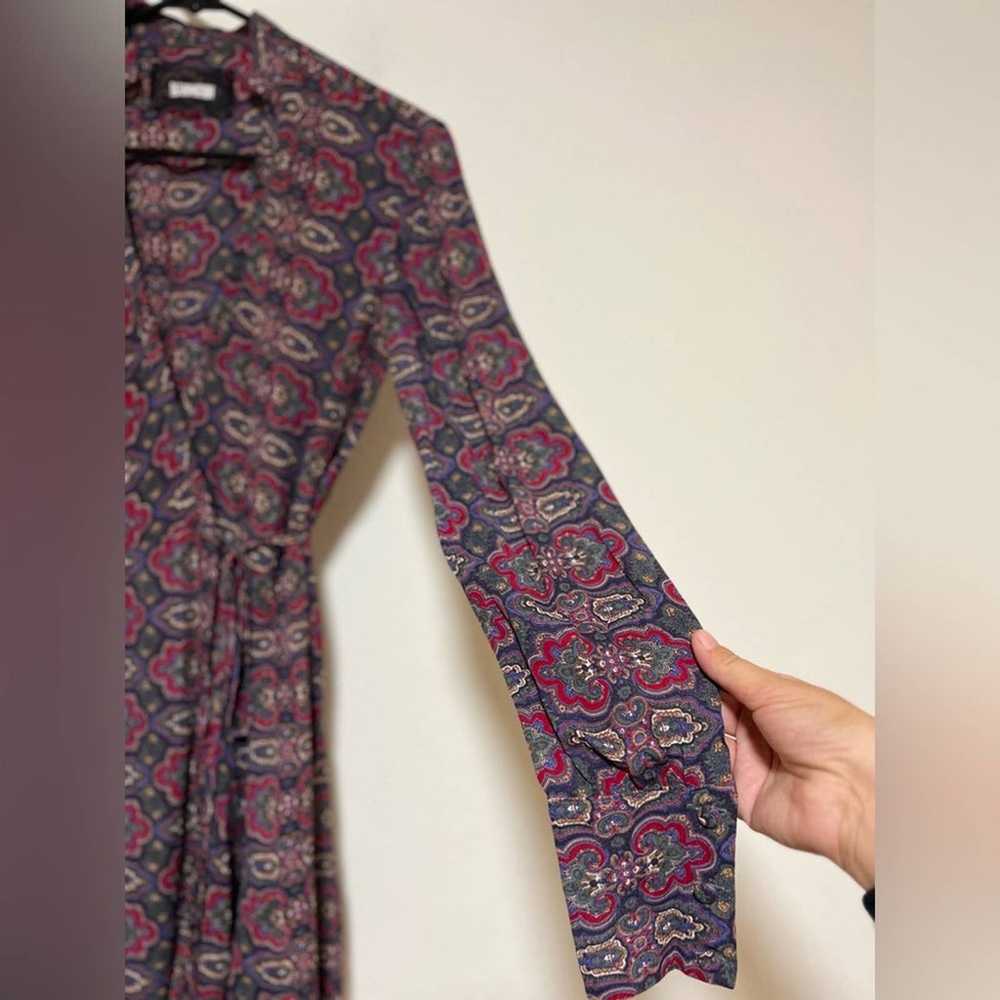 Reformation Paisley 70s Print Wrap Long Sleeve Co… - image 4