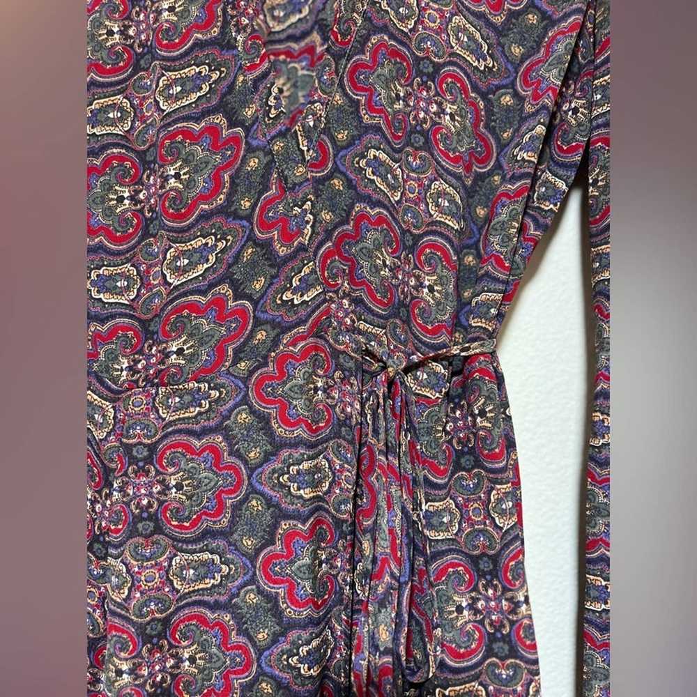Reformation Paisley 70s Print Wrap Long Sleeve Co… - image 6