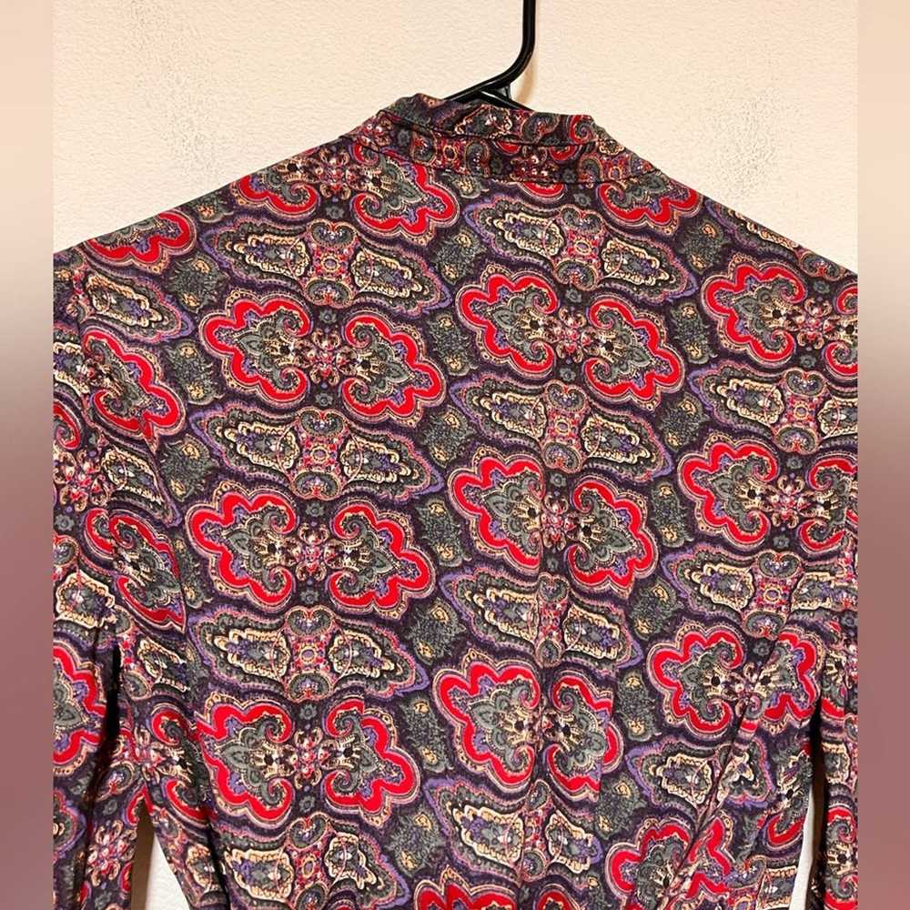 Reformation Paisley 70s Print Wrap Long Sleeve Co… - image 9