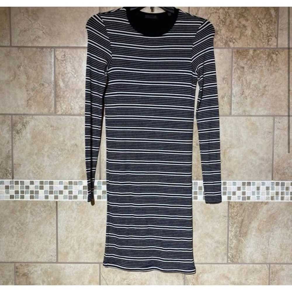 ATM Long Sleeve Knit Striped Bodycon Dress XS - image 2