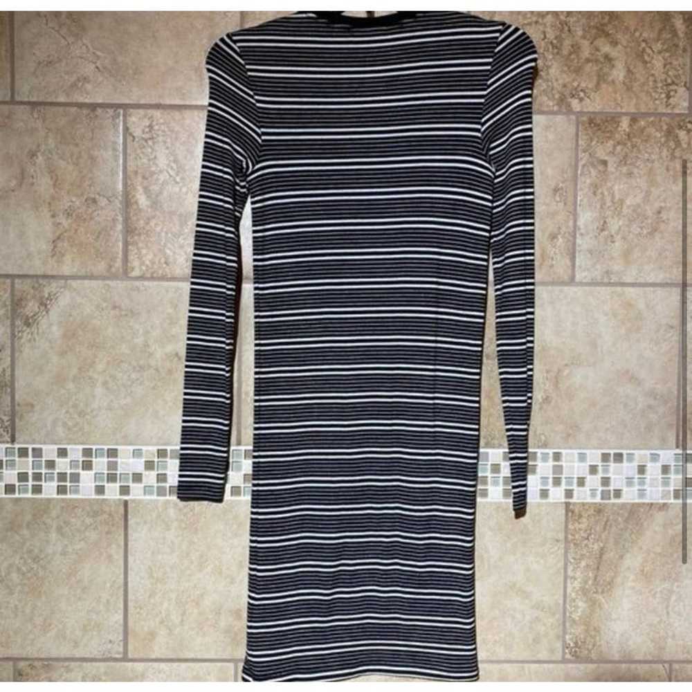 ATM Long Sleeve Knit Striped Bodycon Dress XS - image 3