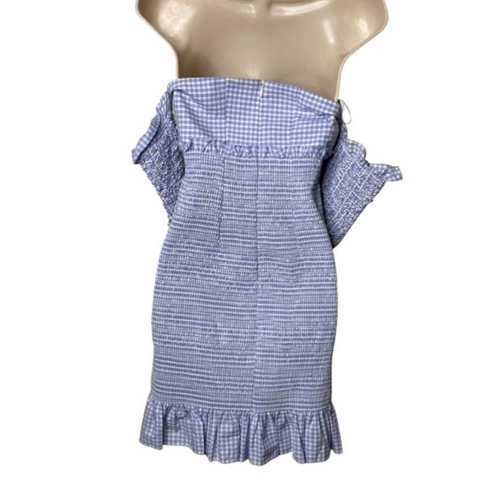 PETERSYN Winona Mini Dress In Azure gingham off s… - image 3