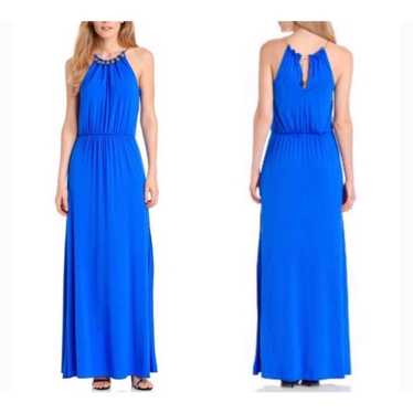 Lilly Pulitzer Inna Maxi dress Blue gold accents … - image 1