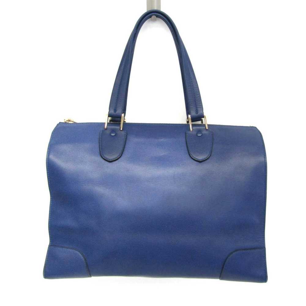 Valextra Valextra Men,Women Leather Tote Bag Blue - image 1