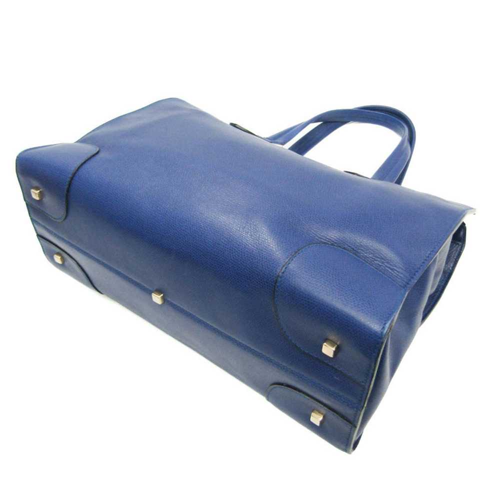 Valextra Valextra Men,Women Leather Tote Bag Blue - image 2