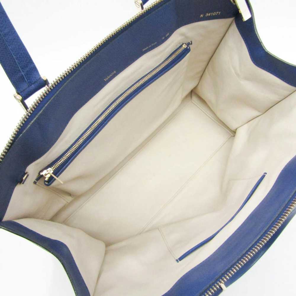 Valextra Valextra Men,Women Leather Tote Bag Blue - image 3