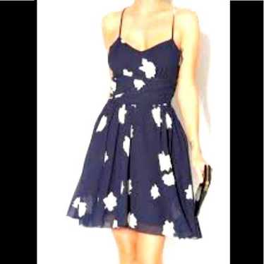 Band of Outsiders navy silk blend floral