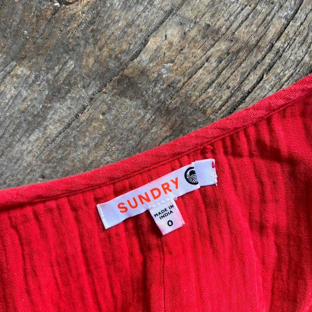 $198 Sundry Organic Cotton Gauze Cherry Red Babyd… - image 4