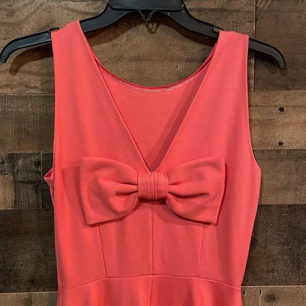 Kate Spade Coral Sleeveless Bow Back Fit and Flar… - image 6