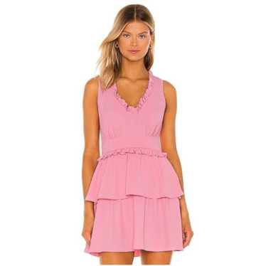 Amanda Uprichard pink Monetta ruffle dress in bloo