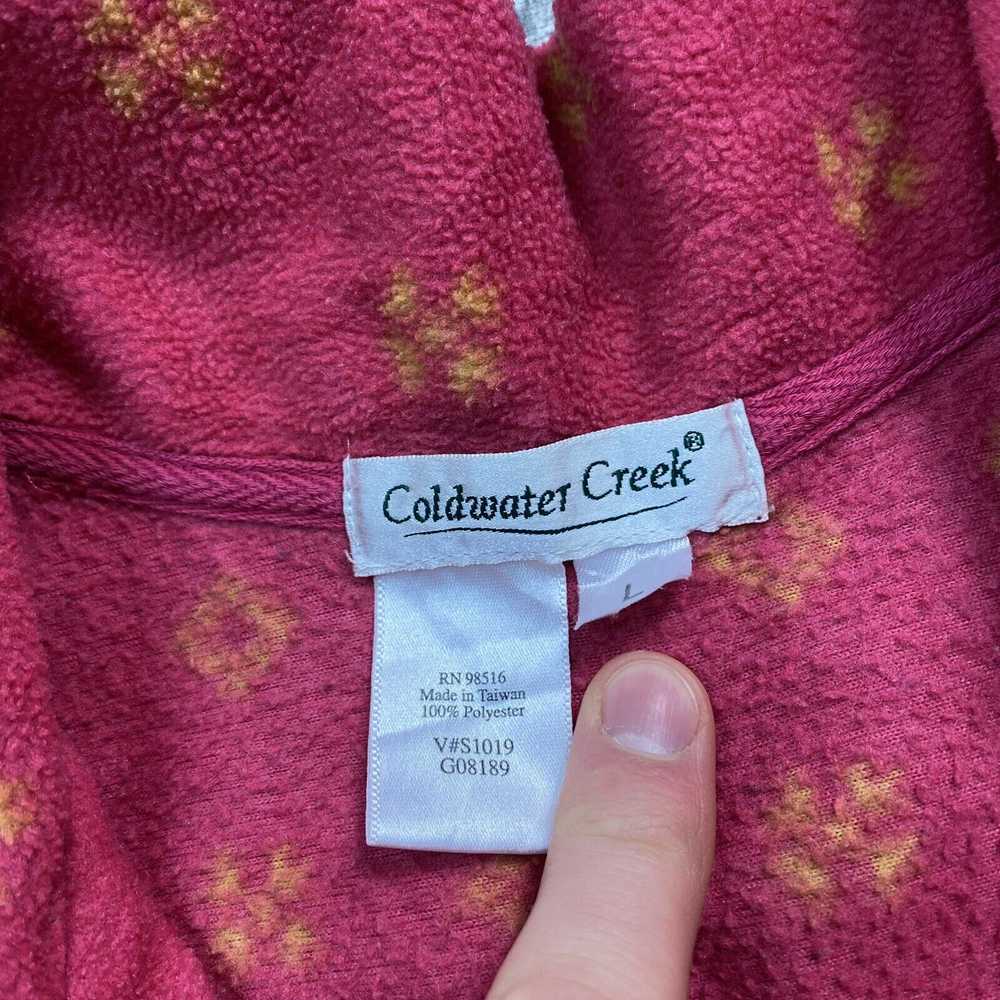 Vintage Coldwater Creek Pink Fleece Jumper Crazy … - image 4