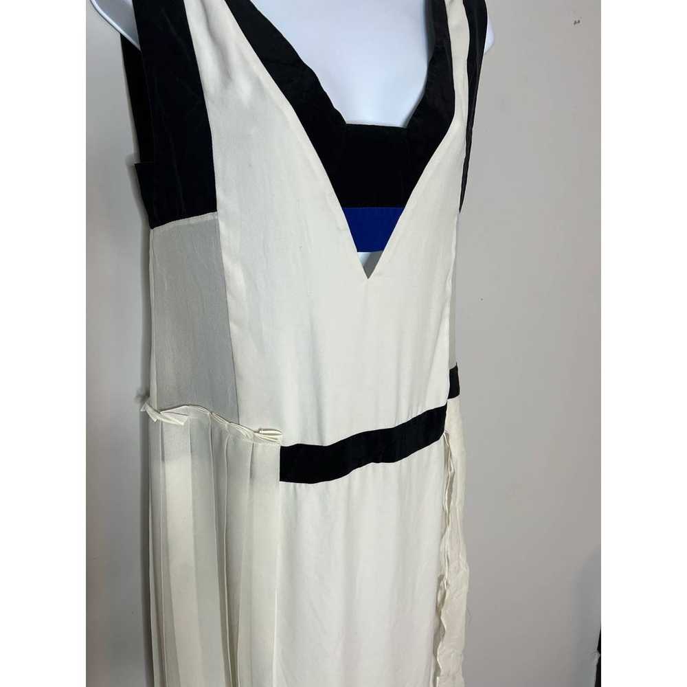BCBGMAXAZRIA RUNWAY white Iris silk dress - image 2