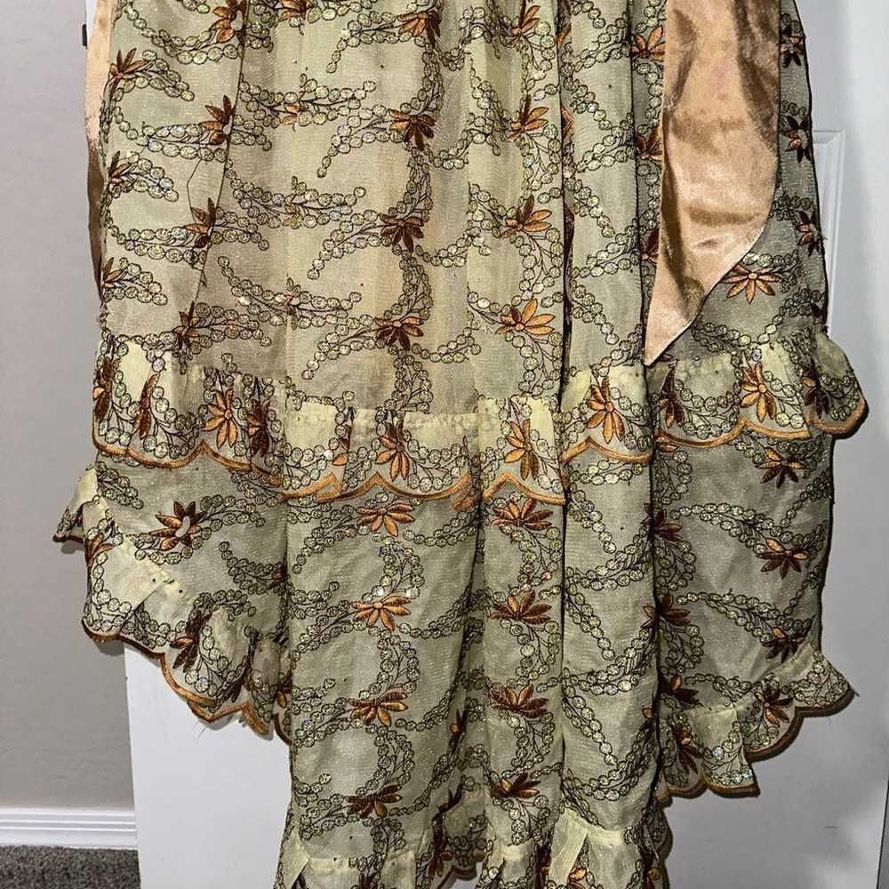 Handmade Gold Belle Princess Gown Dress Size 6 - image 10