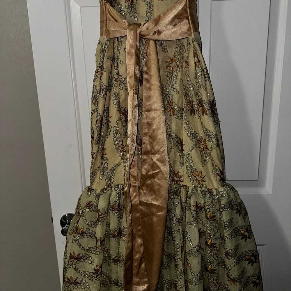 Handmade Gold Belle Princess Gown Dress Size 6 - image 4