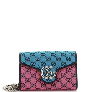 Gucci GG Marmont Chain Wallet Diagonal Quilted GG… - image 1