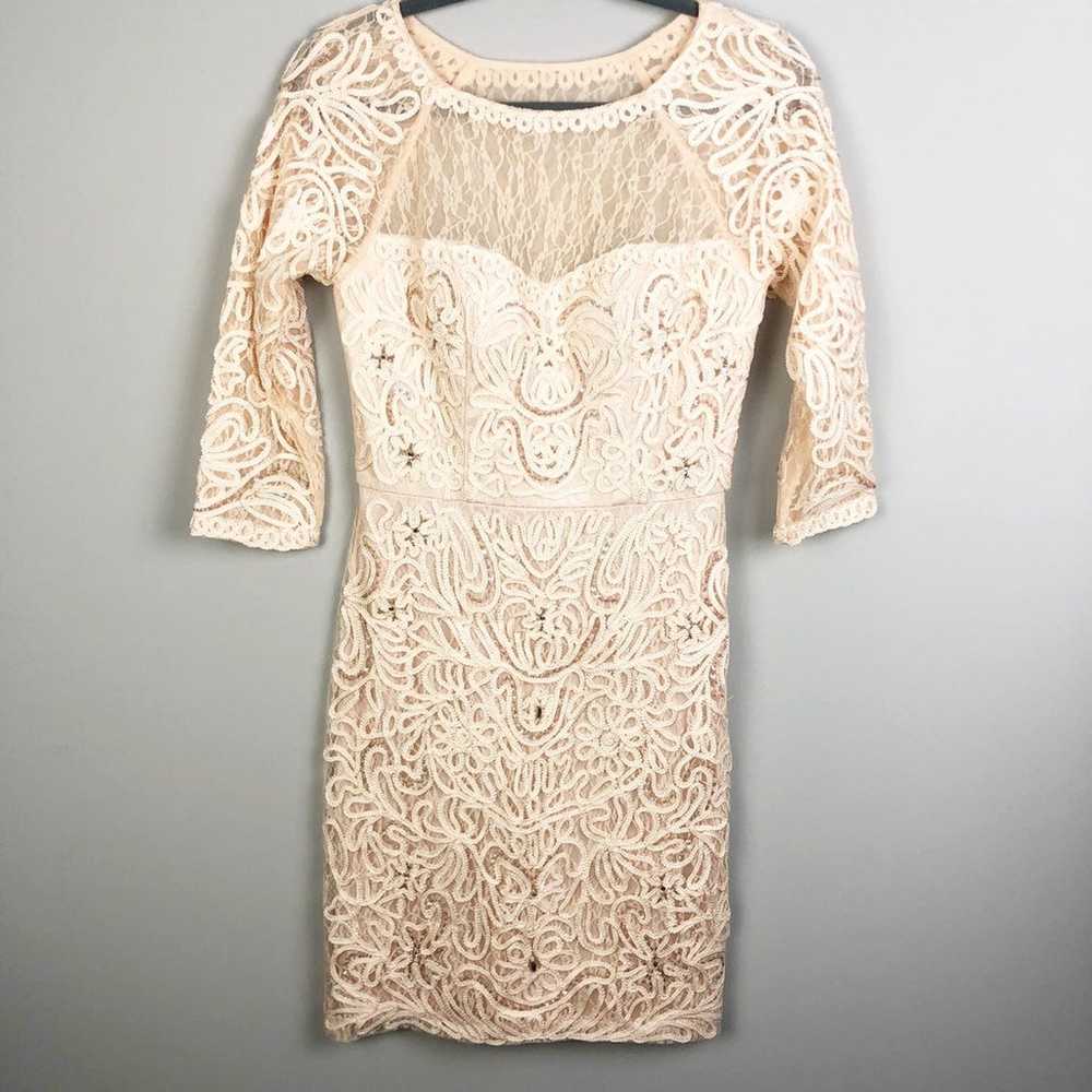 SUE WONG NOCTURNE | Lace Embellished Dress 3/4 Sl… - image 1