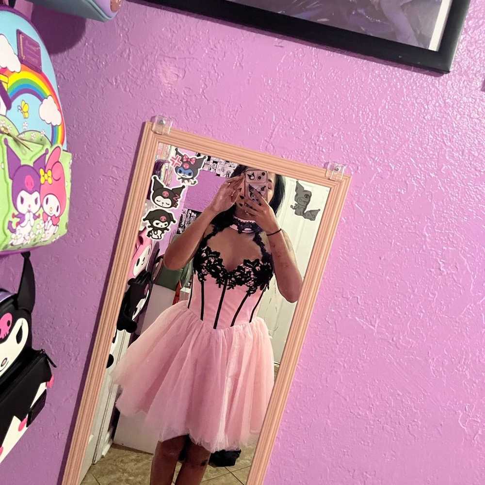 dollskill unholy pink dress - image 2