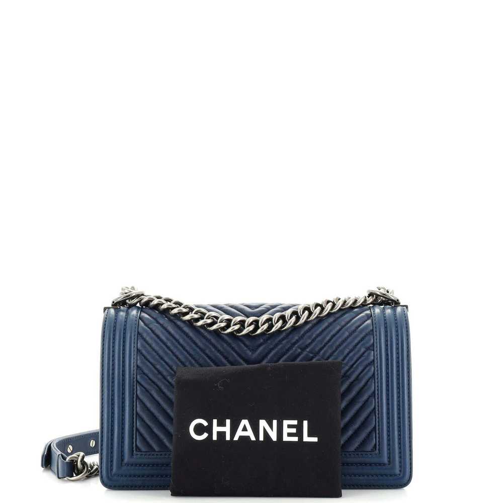 Chanel Boy Flap Bag Chevron Lambskin Old Medium - image 2