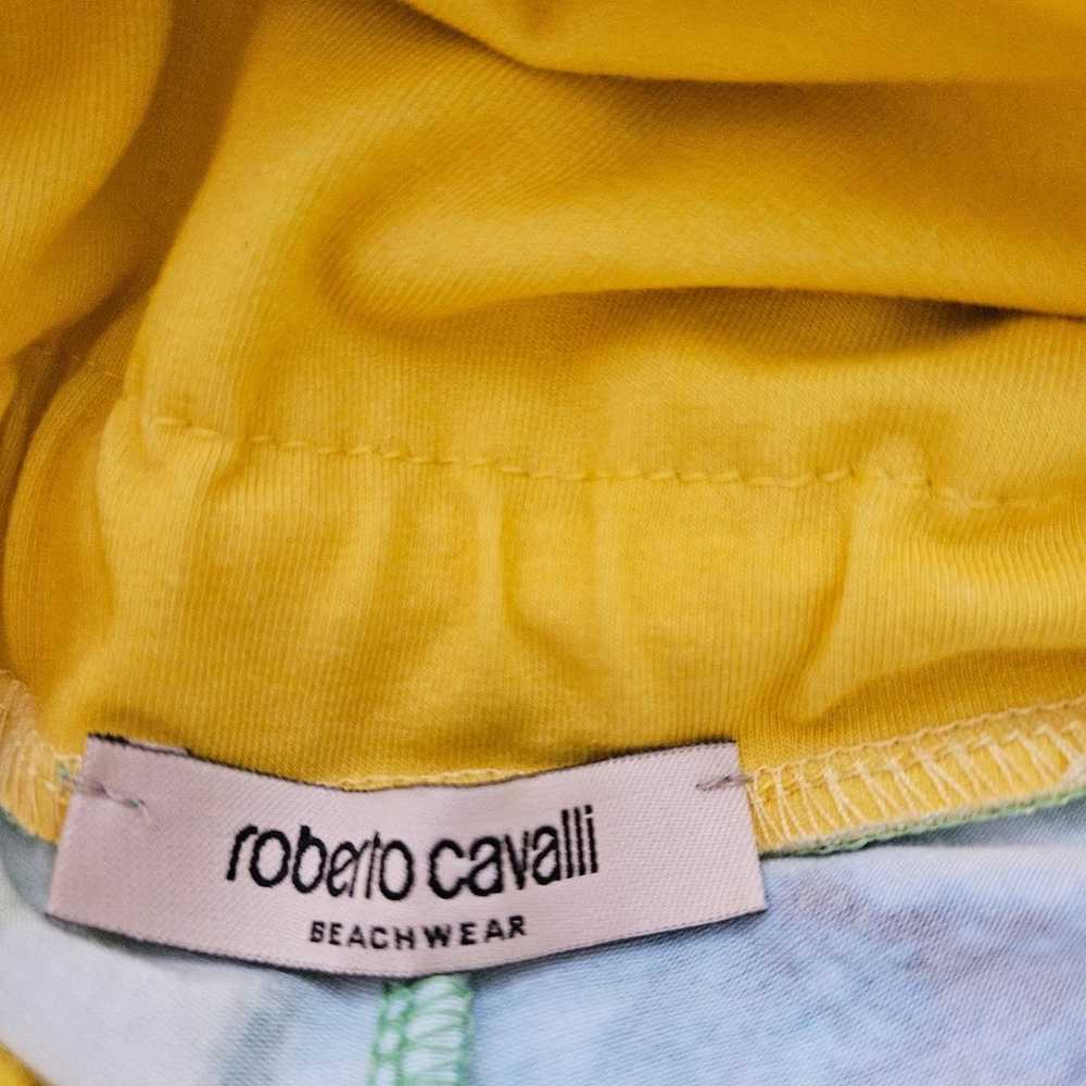 roberto cavalli  beach wear tropical print yellow… - image 6