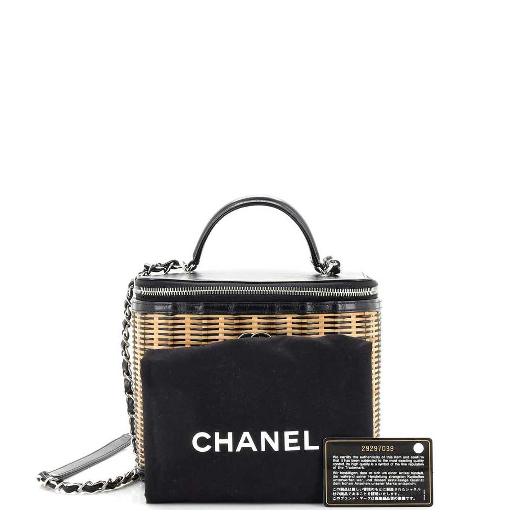 Chanel Take Away Vanity Case Rattan and Calfskin … - image 2